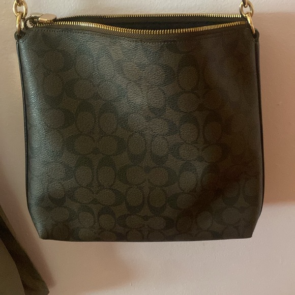 This is a brown and black coach satchel - Picture 2 of 7